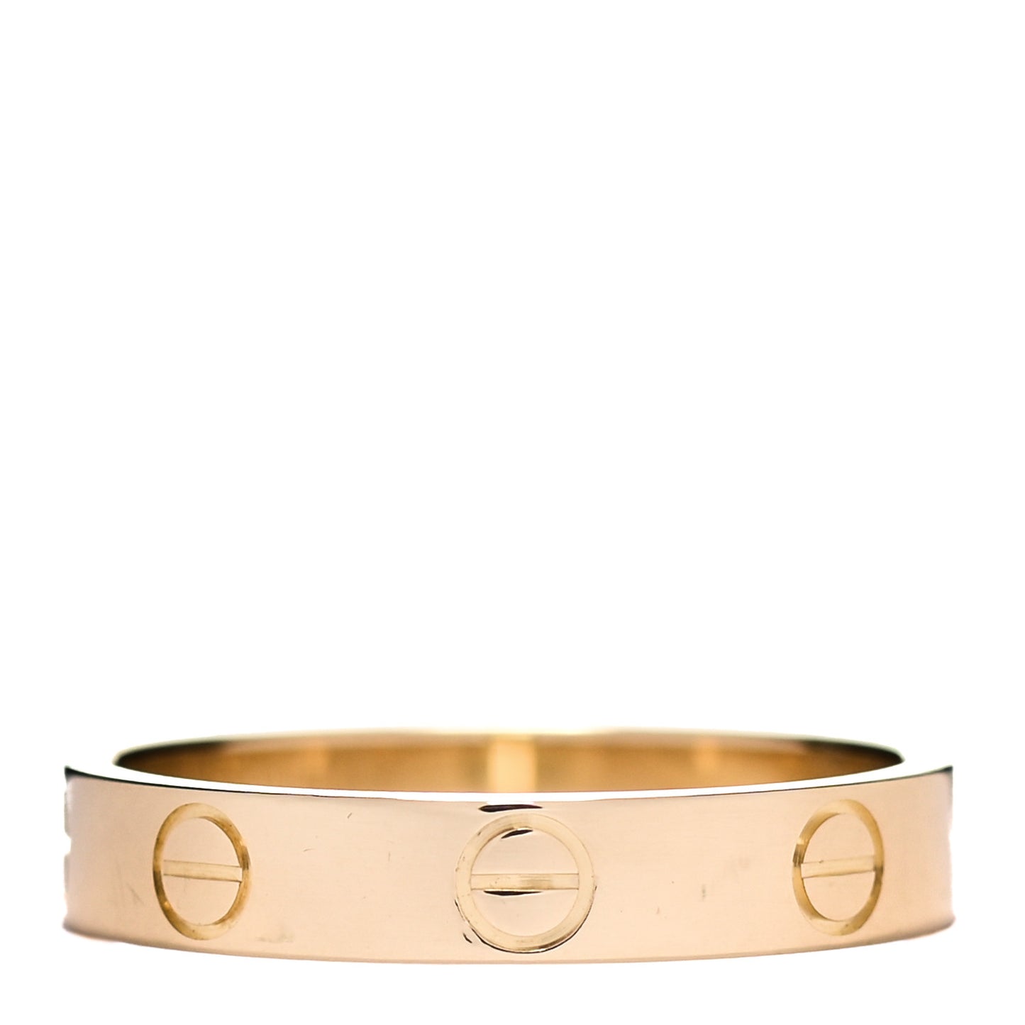 18K Yellow Gold 3.5mm LOVE Wedding Band Ring 53 6.5
