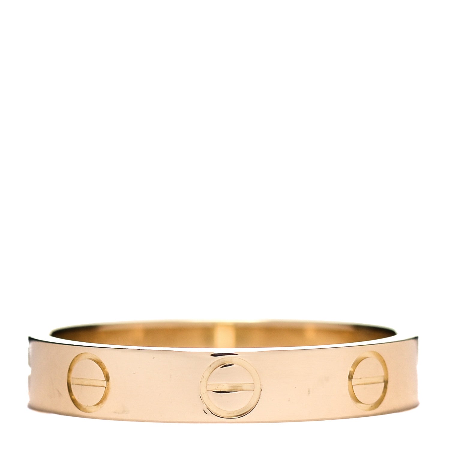 Cartier 18K Yellow Gold 3.5mm LOVE Wedding Band Ring 53 6.5 3 of 5