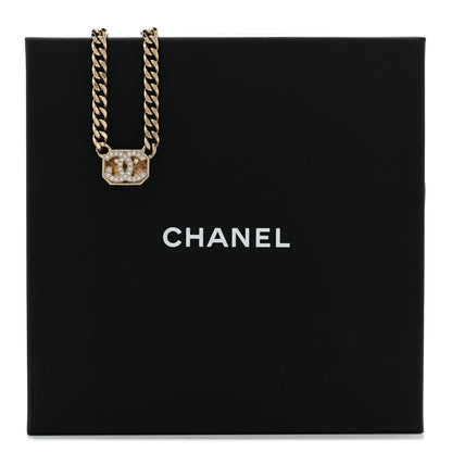 Chanel Crystal CC Chain Necklace Gold 7 of 7