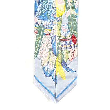 Hermes Silk La Danse Pacifique Twilly Bleu Ciel Vert Rose 2 of 3