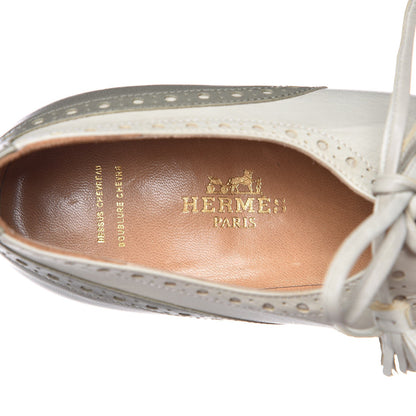 Hermes Lambskin Brogues Lace Up Oxford 36.5 9 of 11