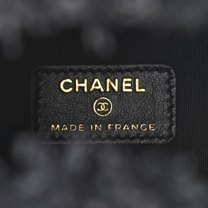 Chanel Denim Quilted Mood Mini Bucket With Chain Black Multicolor 5 of 10