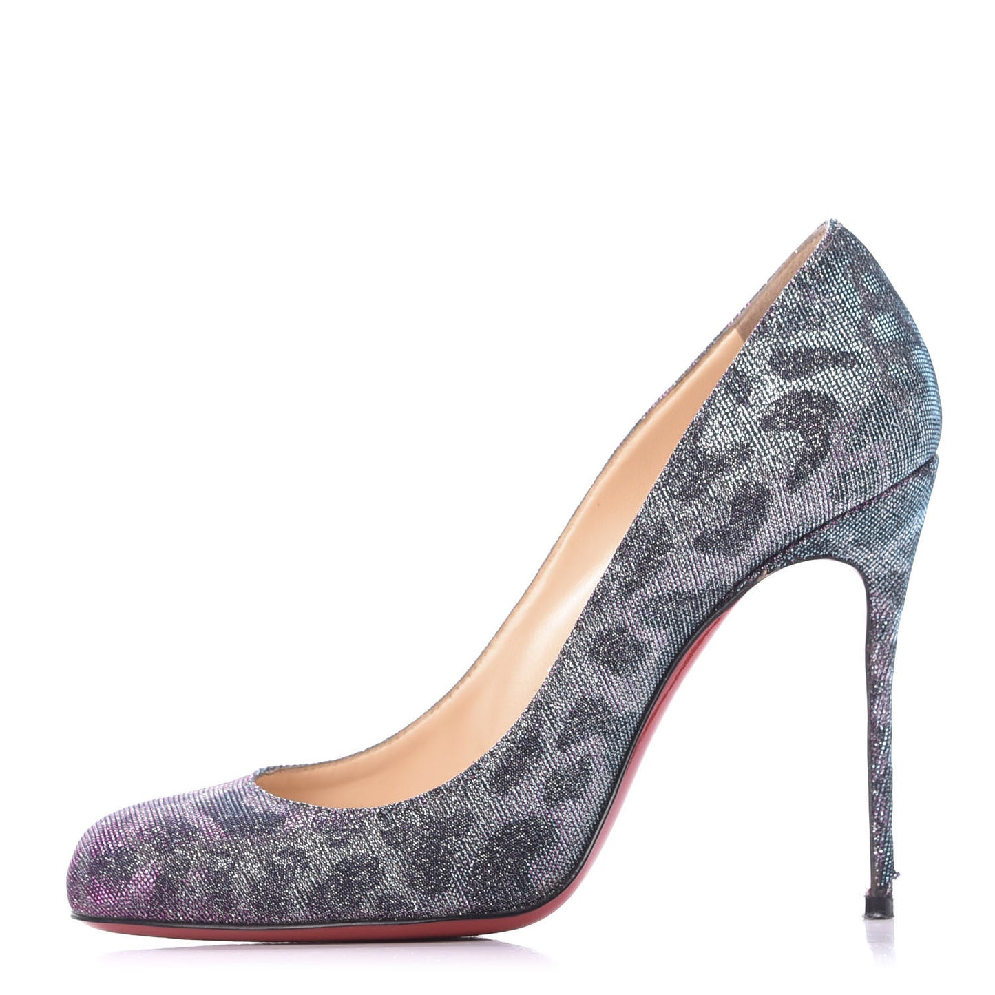 Leopard Lame Fifi 100 Pumps 37 Turquoise Violet