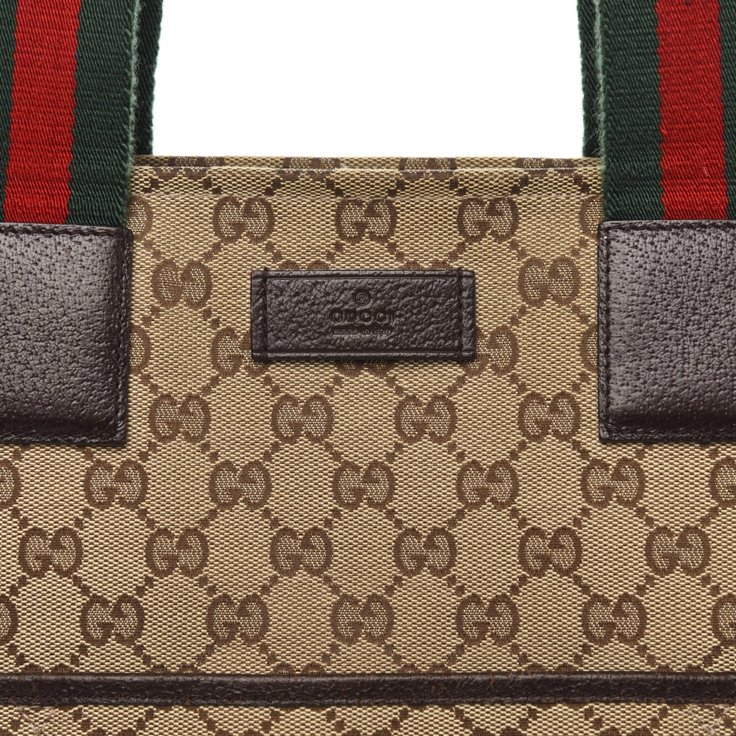 Monogram Web Large Diaper Tote Brown