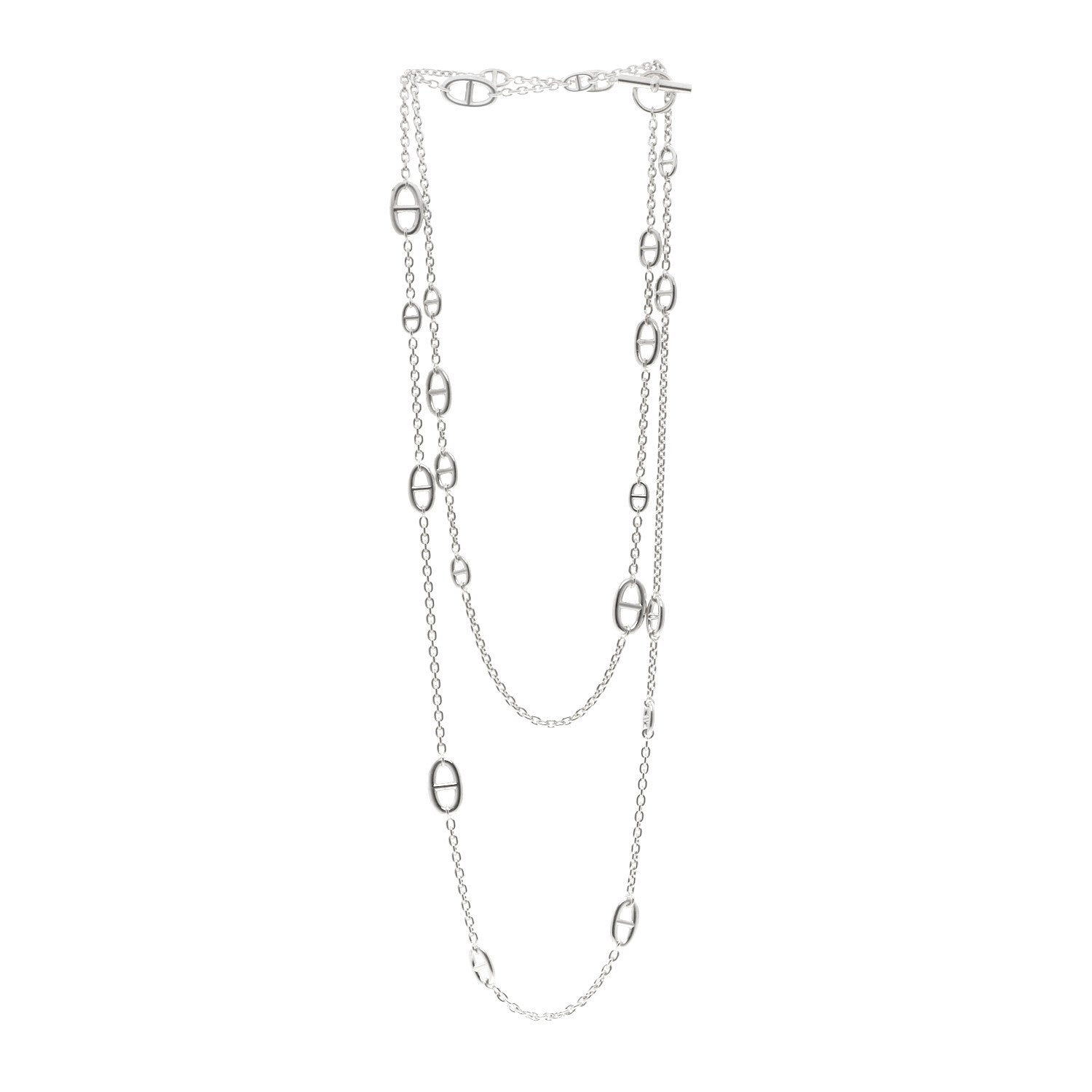 Hermes Sterling Silver Farandole Necklace 160 3 of 6