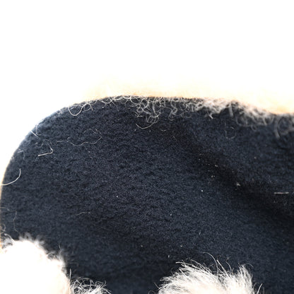 Chanel Shearling Sheepskin Lambskin Ankle Boots 37 Light Beige 9 of 9