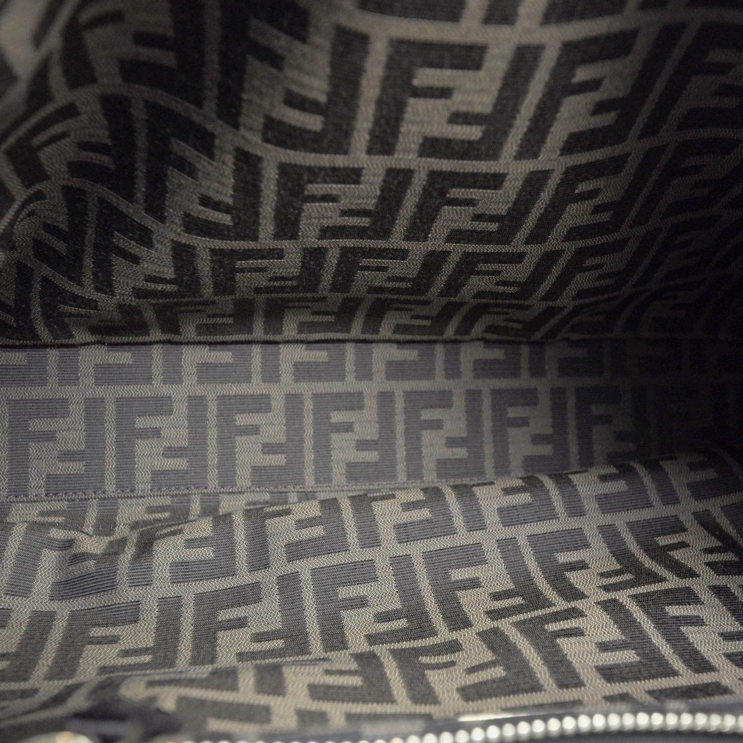 Fendi Goatskin Zucca Large Peekaboo Iconic Satchel Brown 6 of 10