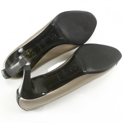 Chanel Leather CC Bow Pumps 36.5 C Black Gold 4 of 7