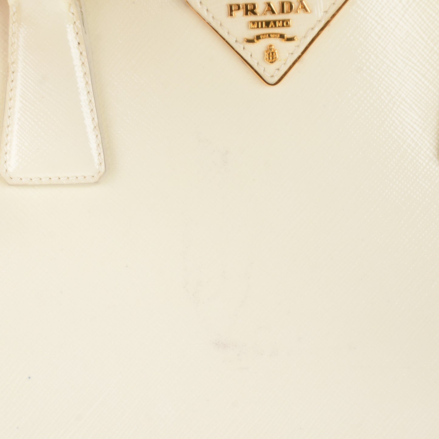 Saffiano Vernice Frame Bag White