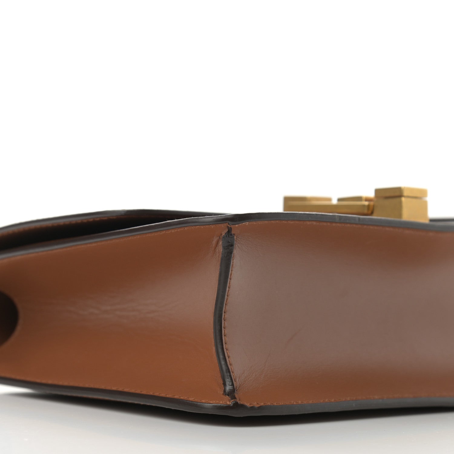 Saint Laurent Smooth Calfskin Carre Satchel Brown 8 of 9