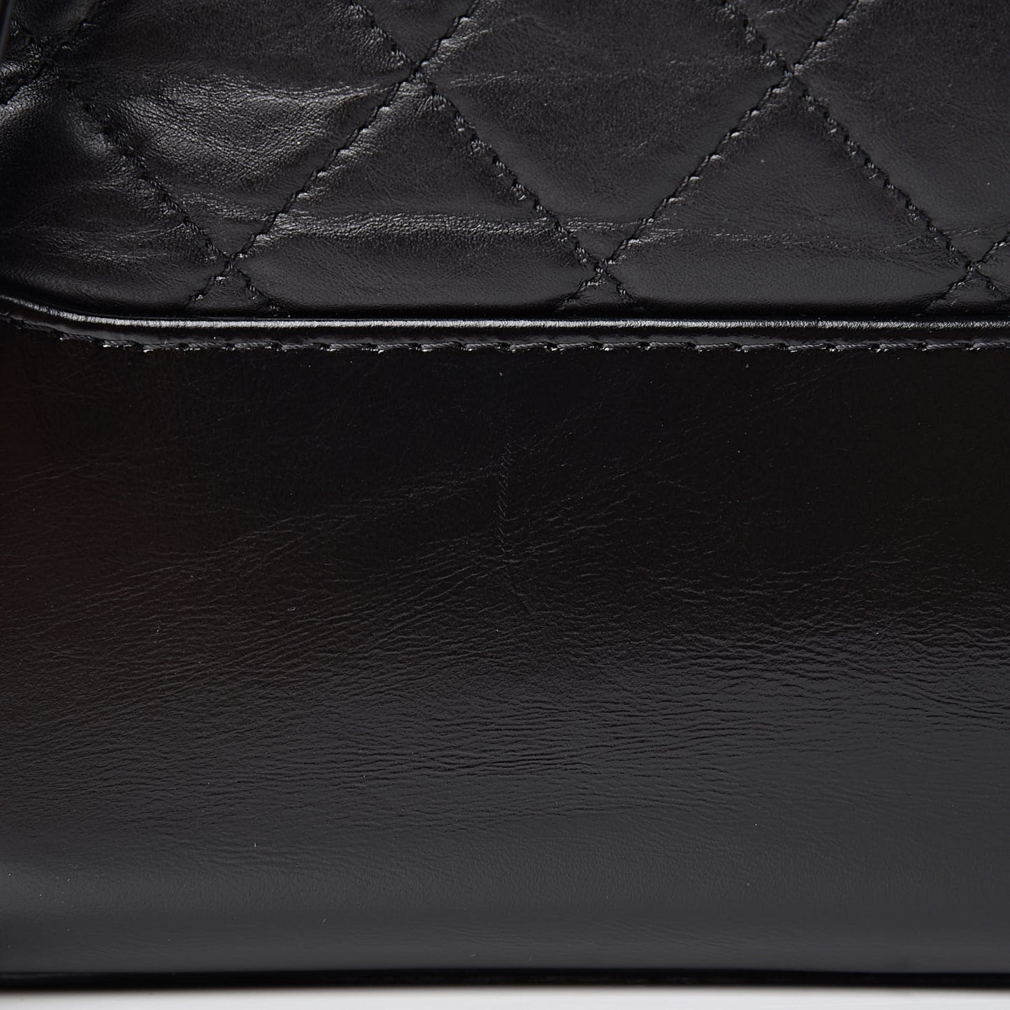 Aged Calfskin Quilted Medium Gabrielle Hobo Black