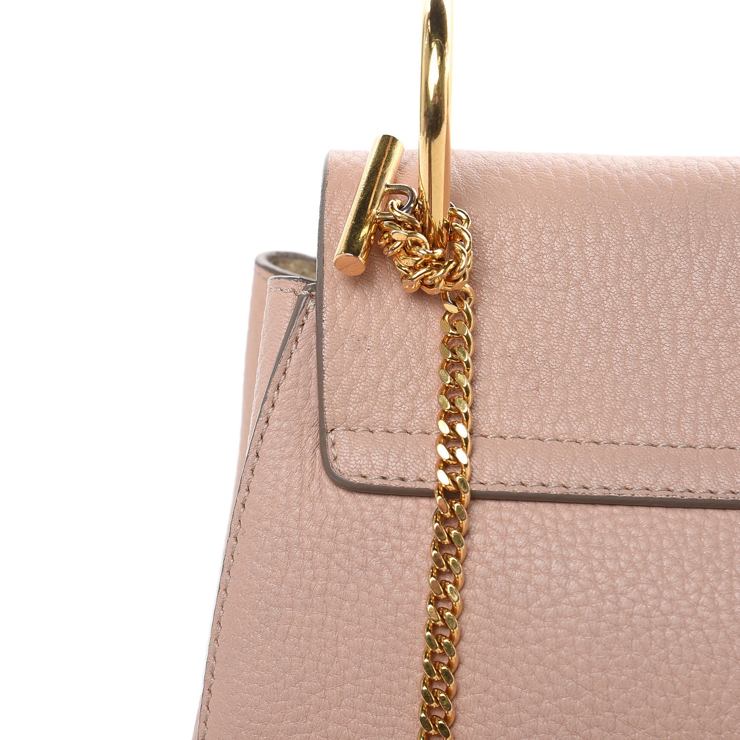 Grained Lambskin Drew Shoulder Bag Cement Pink