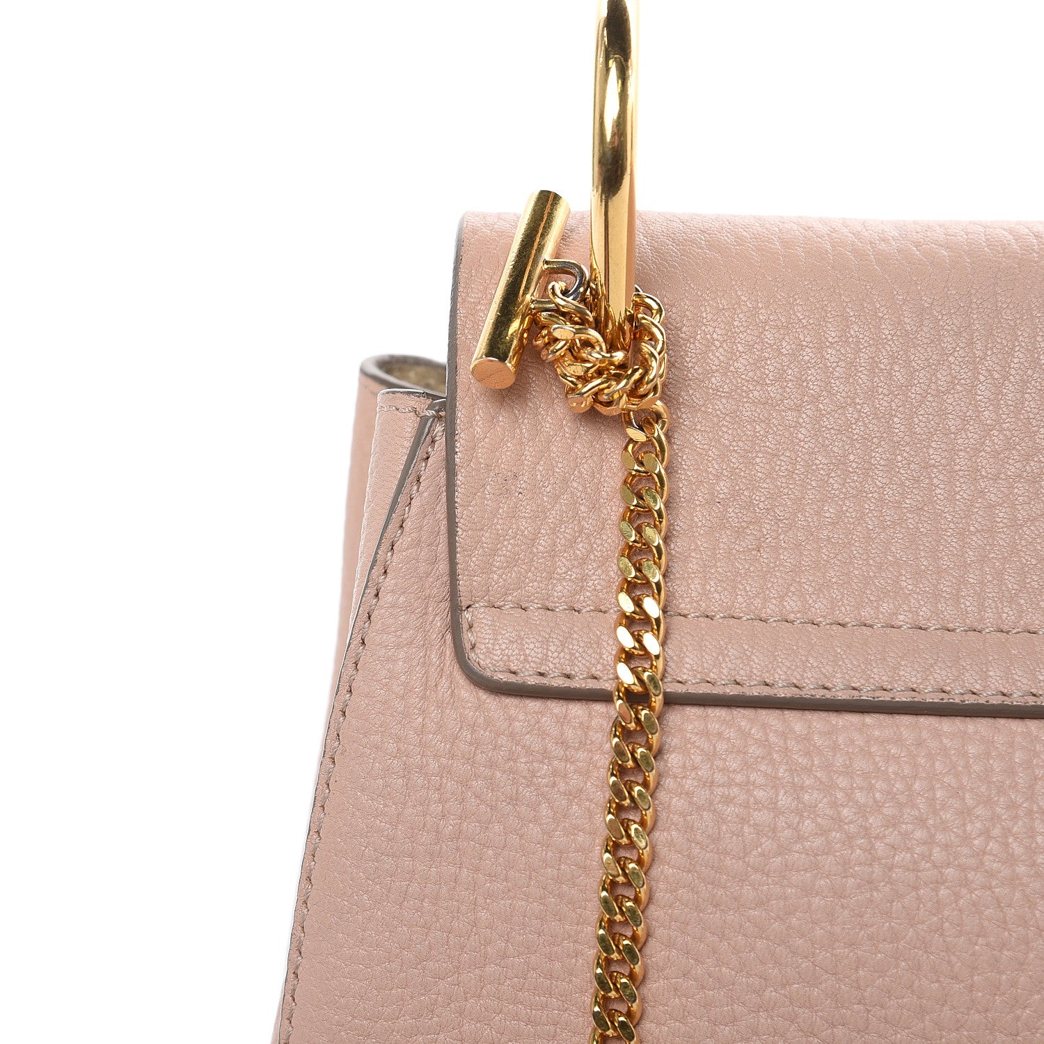 Chloe Grained Lambskin Drew Shoulder Bag Cement Pink 11 of 18