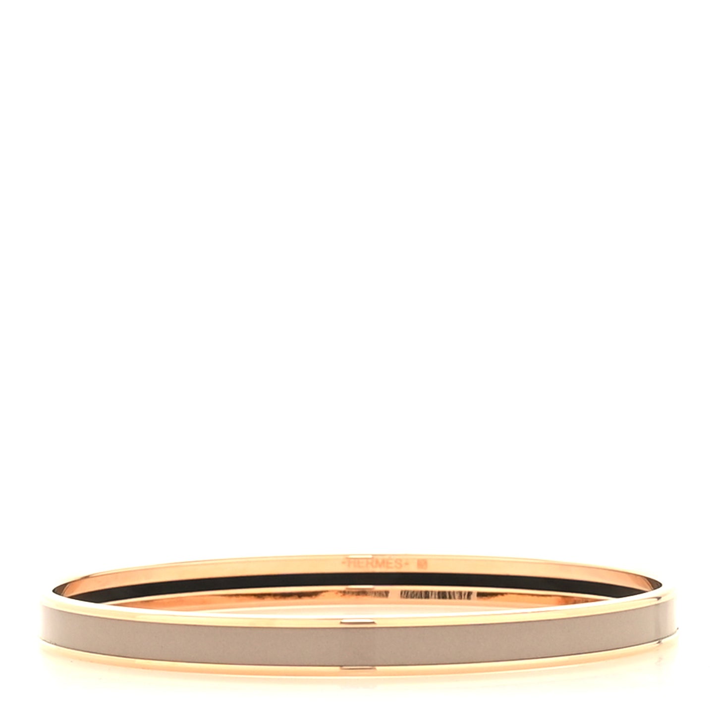 Enamel Printed Extra Narrow Uni Bracelet 70 Marron Glace