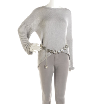 Chanel CC Button Belt Silver 2 of 5