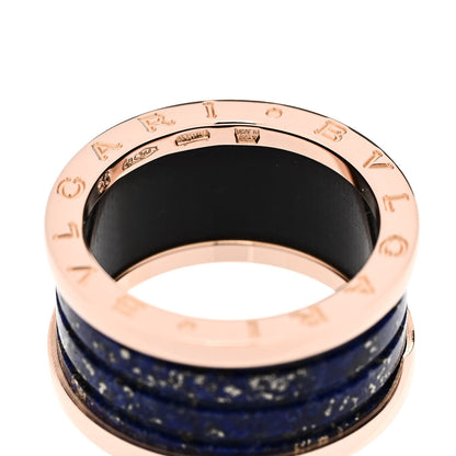 Bulgari 18K Rose Gold Lapis Lazuli B.Zero1 Four-Band Ring 56 7.5 5 of 7