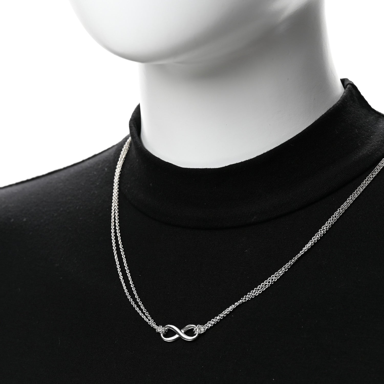 Tiffany Sterling Silver Infinity Pendant Necklace 2 of 5