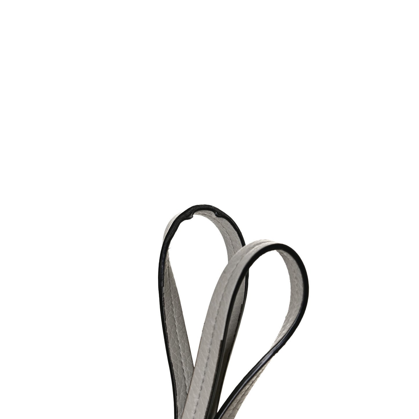 Grained Calfskin Rockstud Shoulder Tote Pastel Grey