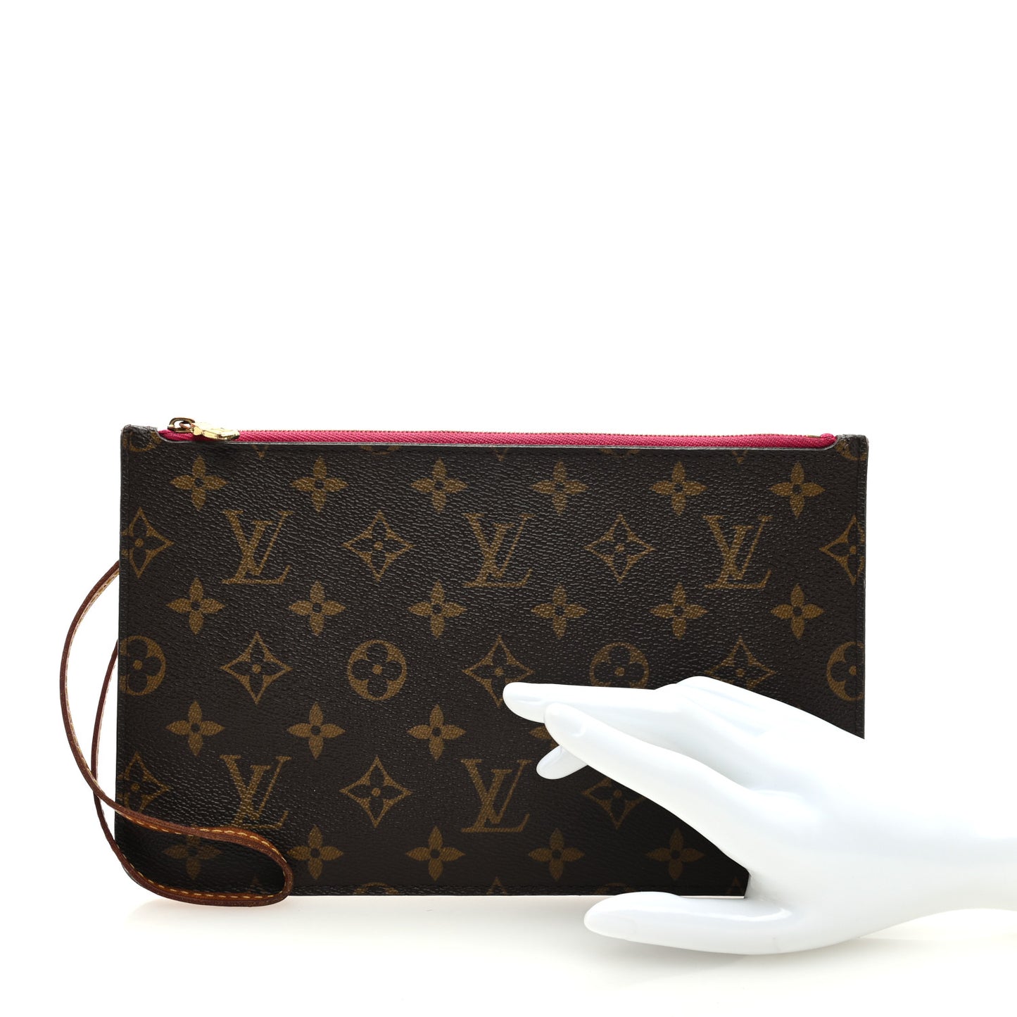LOUIS VUITTON Monogram Neverfull MM GM Pochette Pivoine