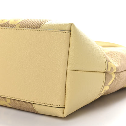 Gucci Monogram Jumbo GG Textured Dollar Calfskin Medium Ophidia Shopping Tote Beige Banana 10 of 10