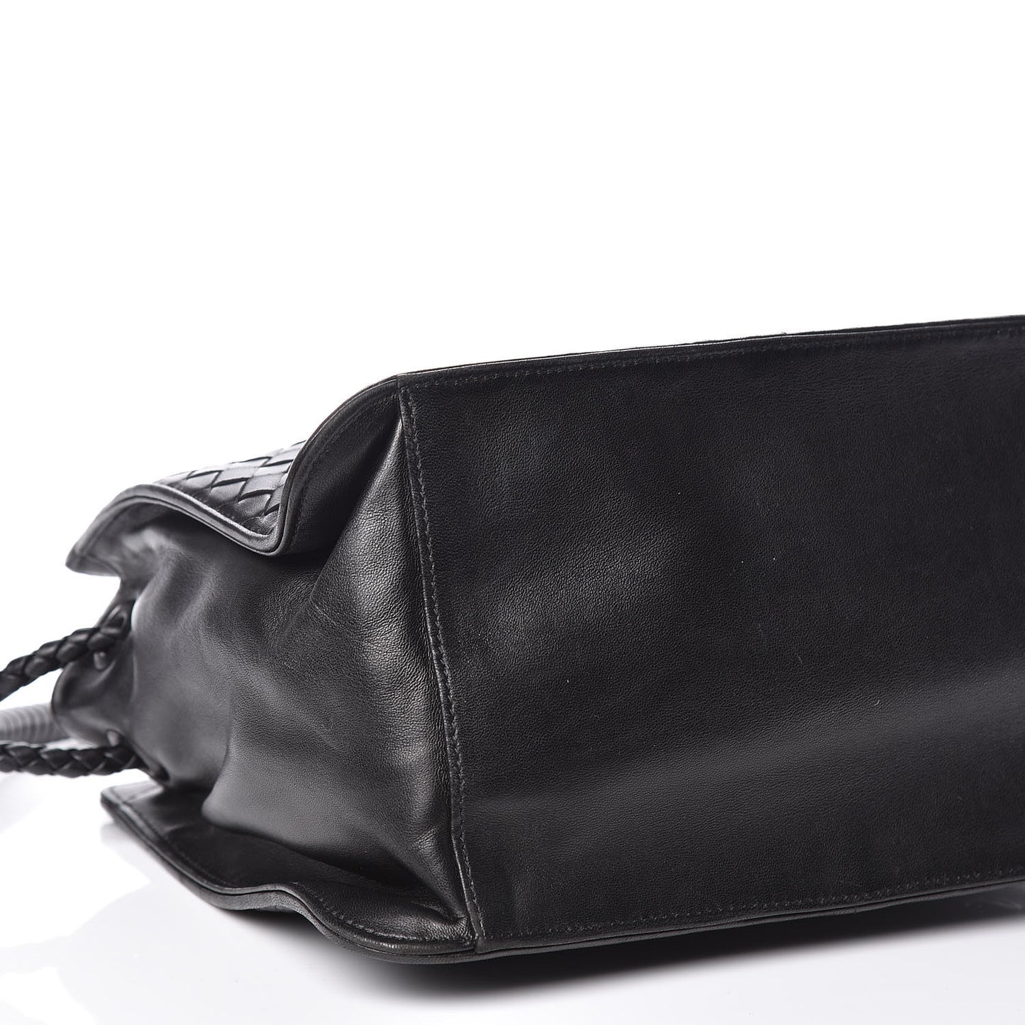 Nappa Intrecciato Shoulder Bag Black