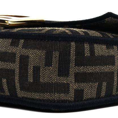 Fendi Fabric Jacquard FF 1974 Mini Baguette Tobacco Moro Black 9 of 9