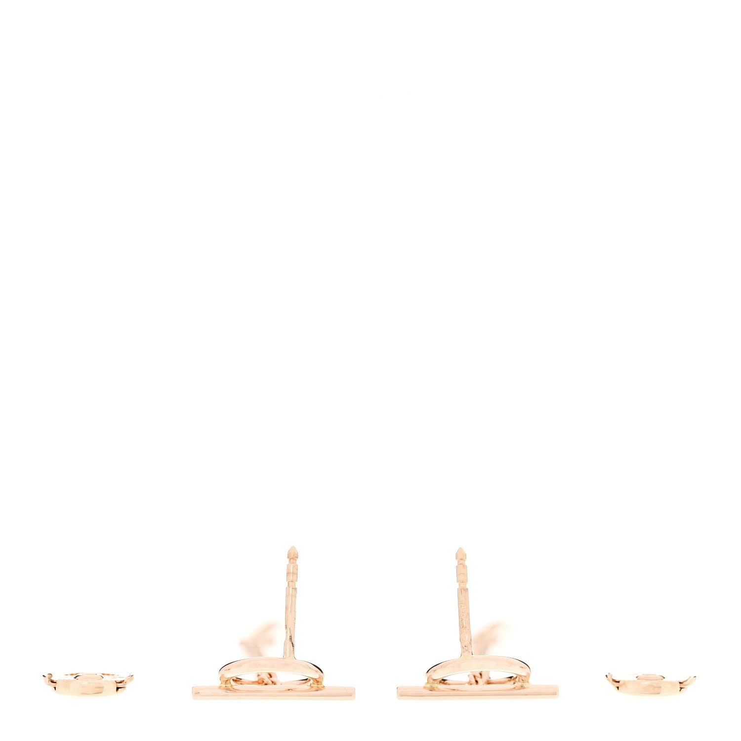Hermes 18K Rose Gold Echappee Earrings 3 of 4