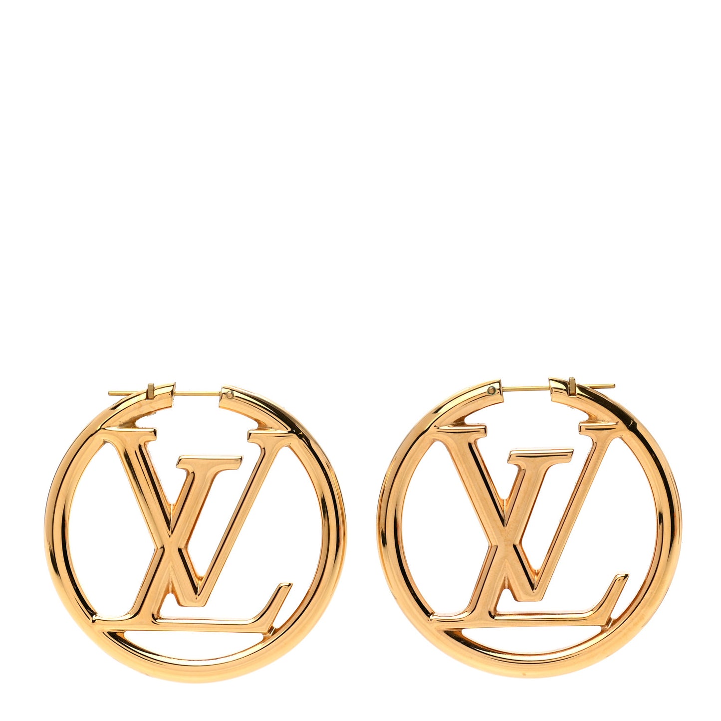 Metal Louise Hoop Earrings Gold