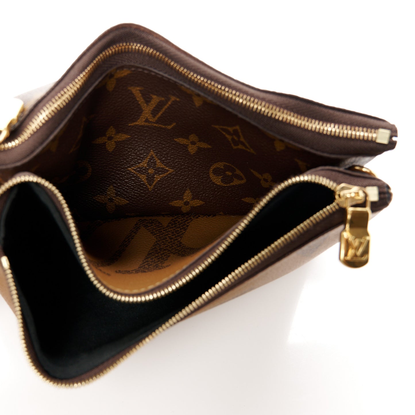 Reverse Monogram Giant Double Zip Pochette