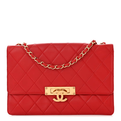 Chanel Lambskin Quilted Large Golden Class Flap Red 1 of 10