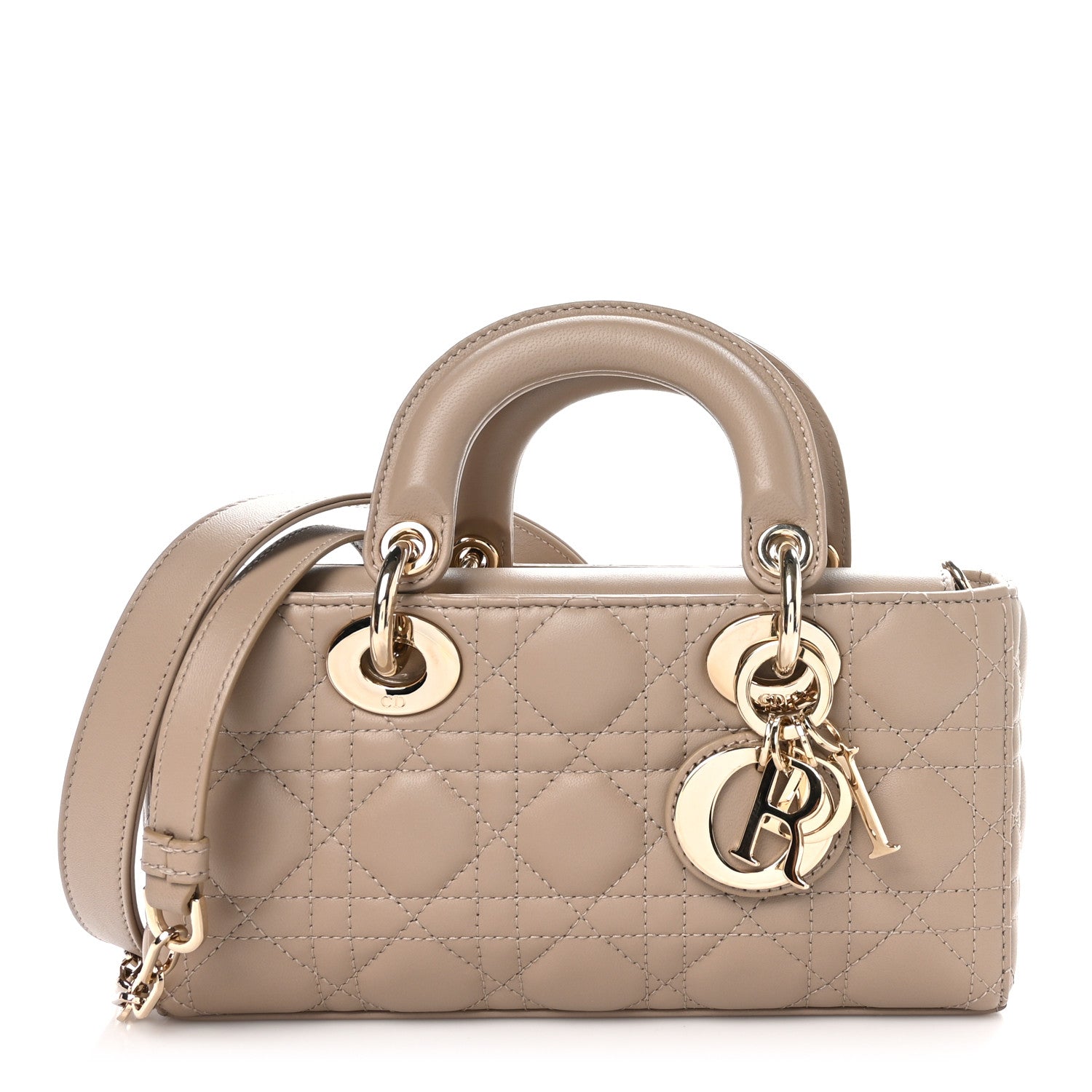 Christian Dior Lambskin Cannage Small Lady D-Joy Powder Beige 1 of 9