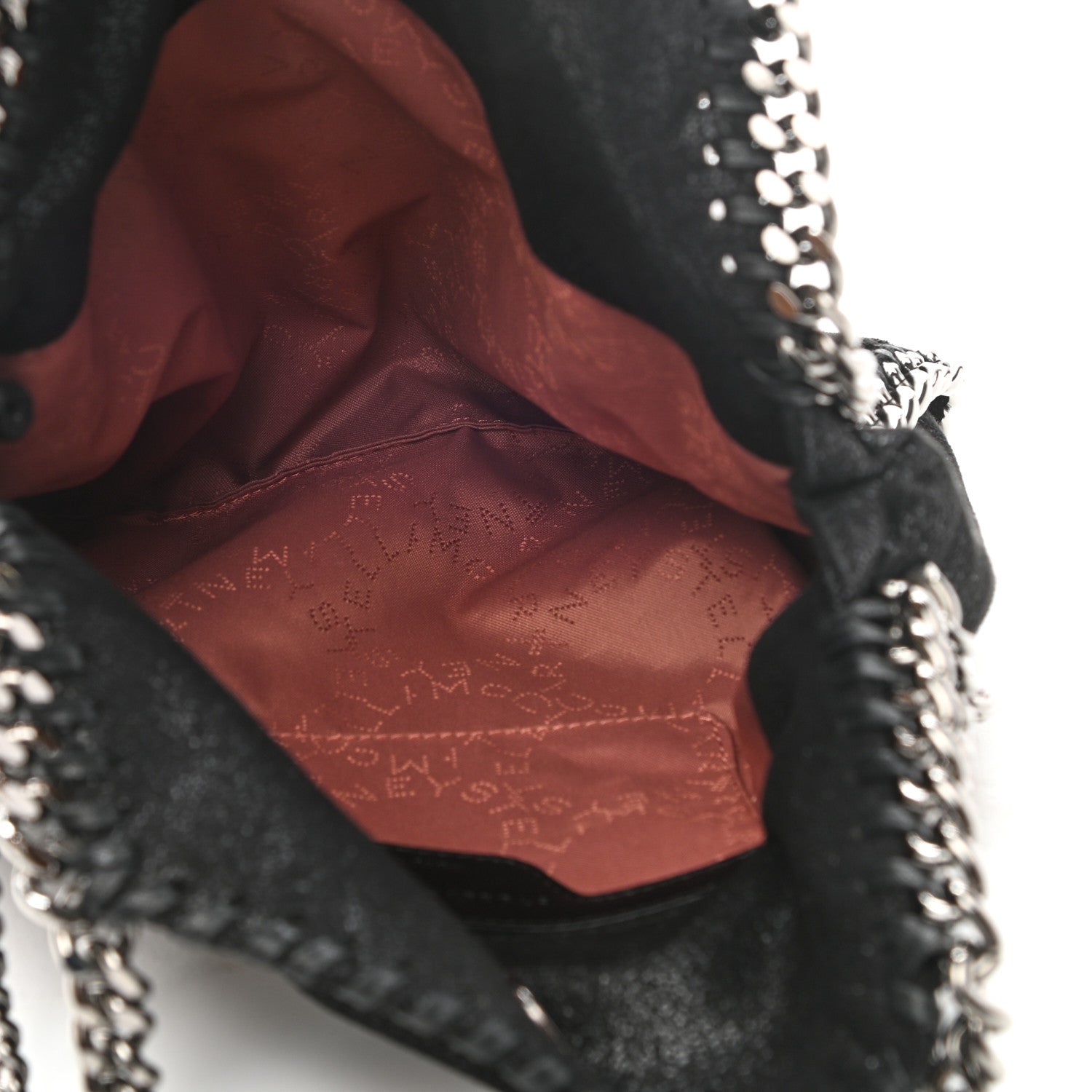 Stella McCartney Shaggy Deer Mini Falabella Fold Over Tote Black 5 of 11