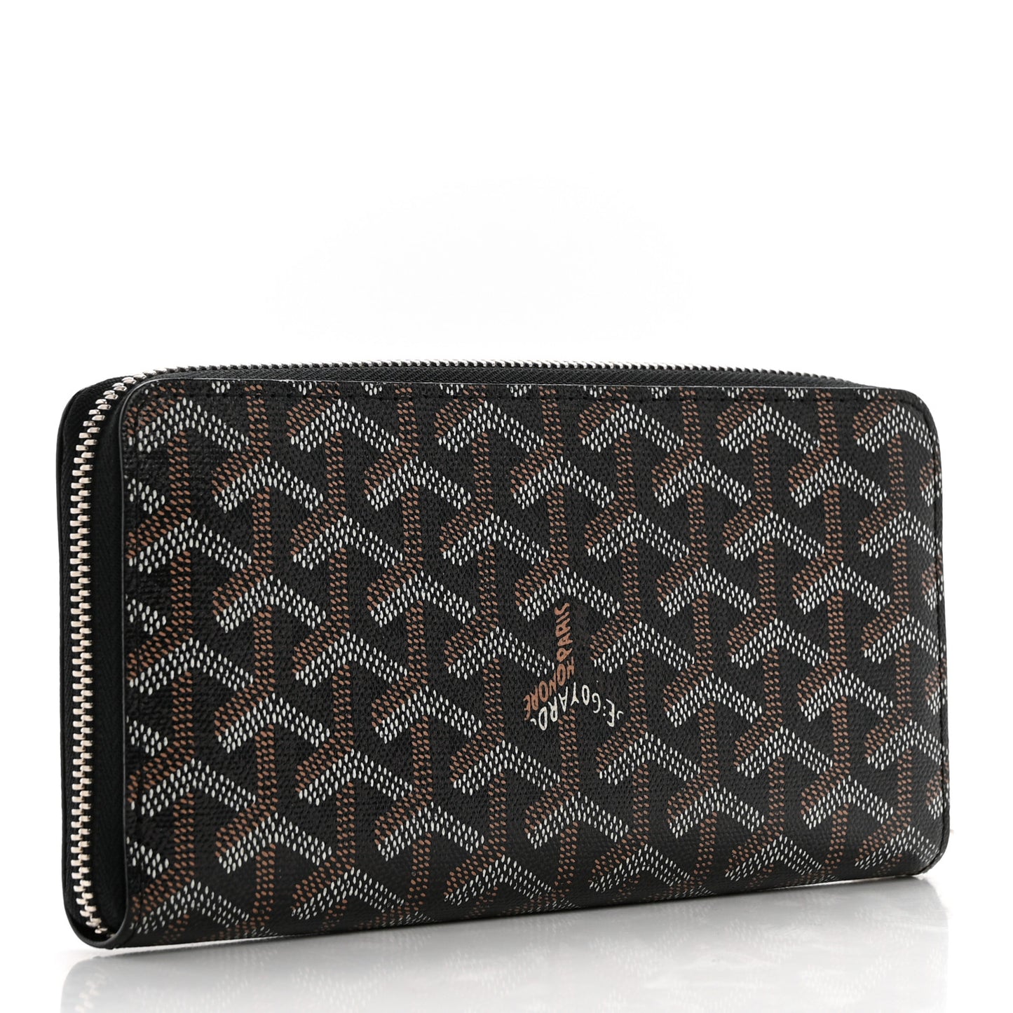 Goyardine Matignon Zip Around GM Wallet Black