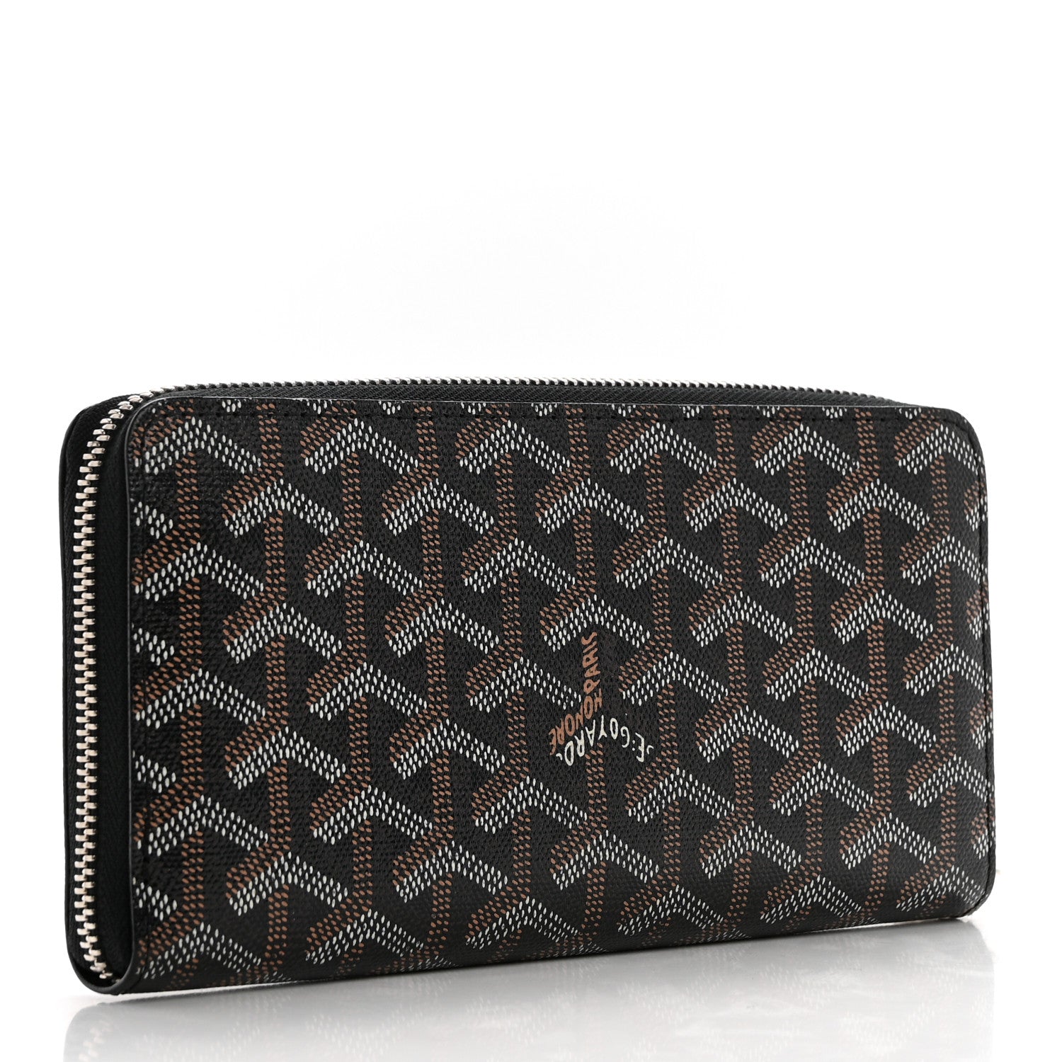 Goyard Goyardine Matignon Zip Around GM Wallet Black 3 of 12
