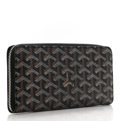 Goyard Goyardine Matignon Zip Around GM Wallet Black 3 of 12