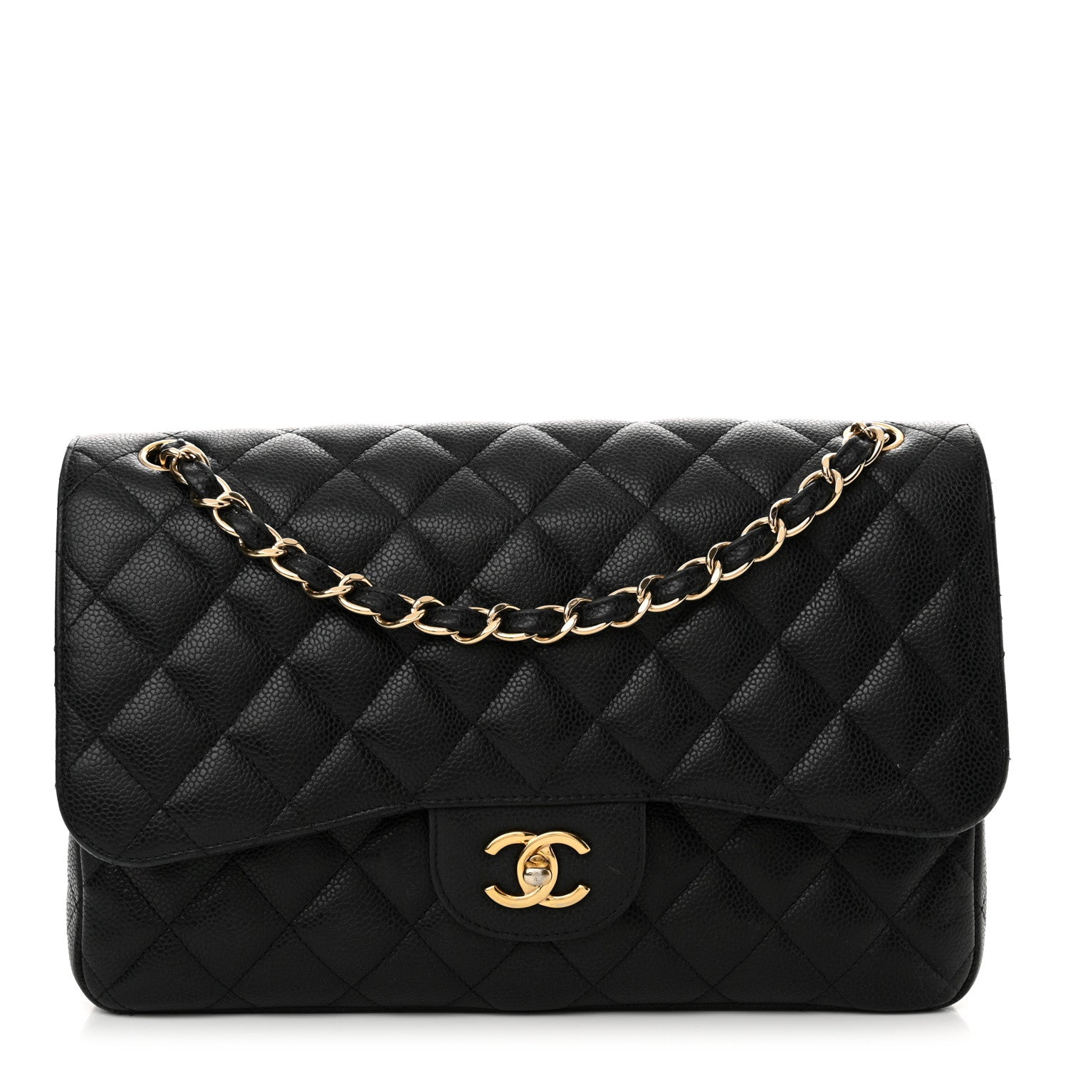 Chanel Caviar Quilted Jumbo Double Flap Black 1 of 21
