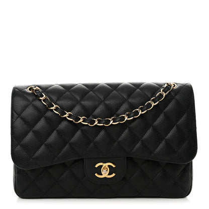 Chanel Caviar Quilted Jumbo Double Flap Black 1 of 21