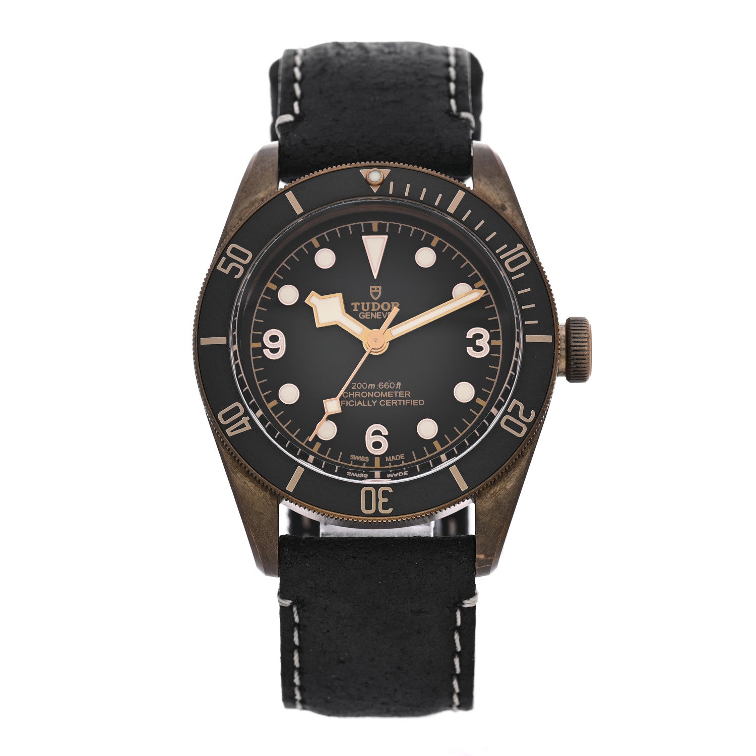 TUDOR Bronze Calfskin 43mm Black Bay Automatic Watch Slate 79250BA 1 of 5