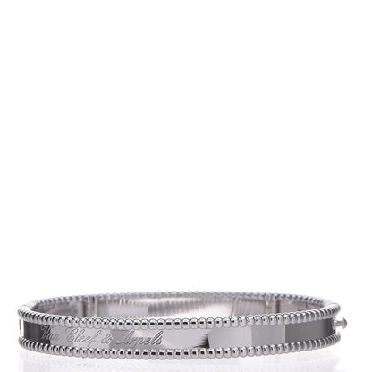Van Cleef & Arpels 18K White Gold Perlee Signature Bangle Bracelet M 4 of 8