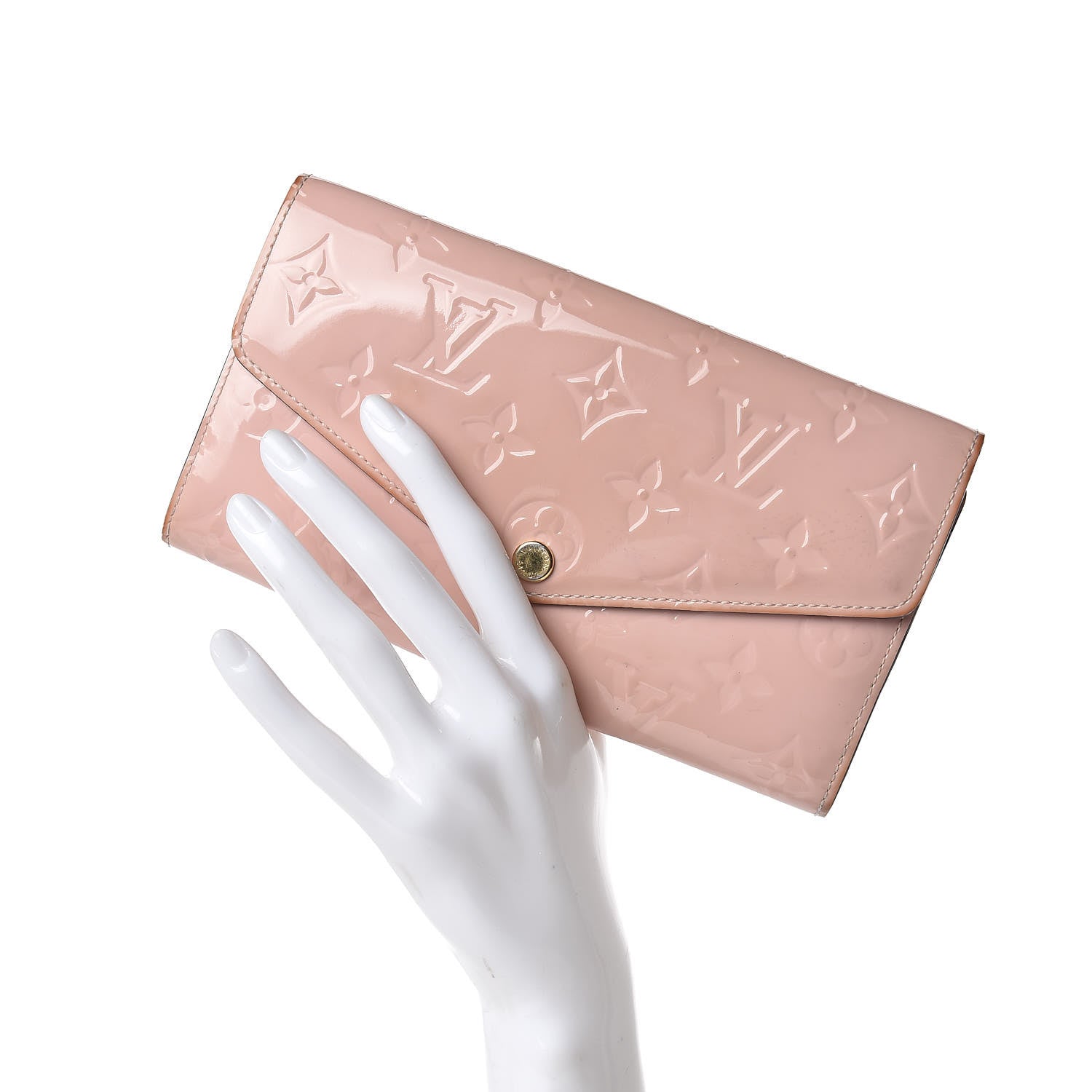 Louis Vuitton Vernis Sarah Wallet NM Rose Ballerine 2 of 16