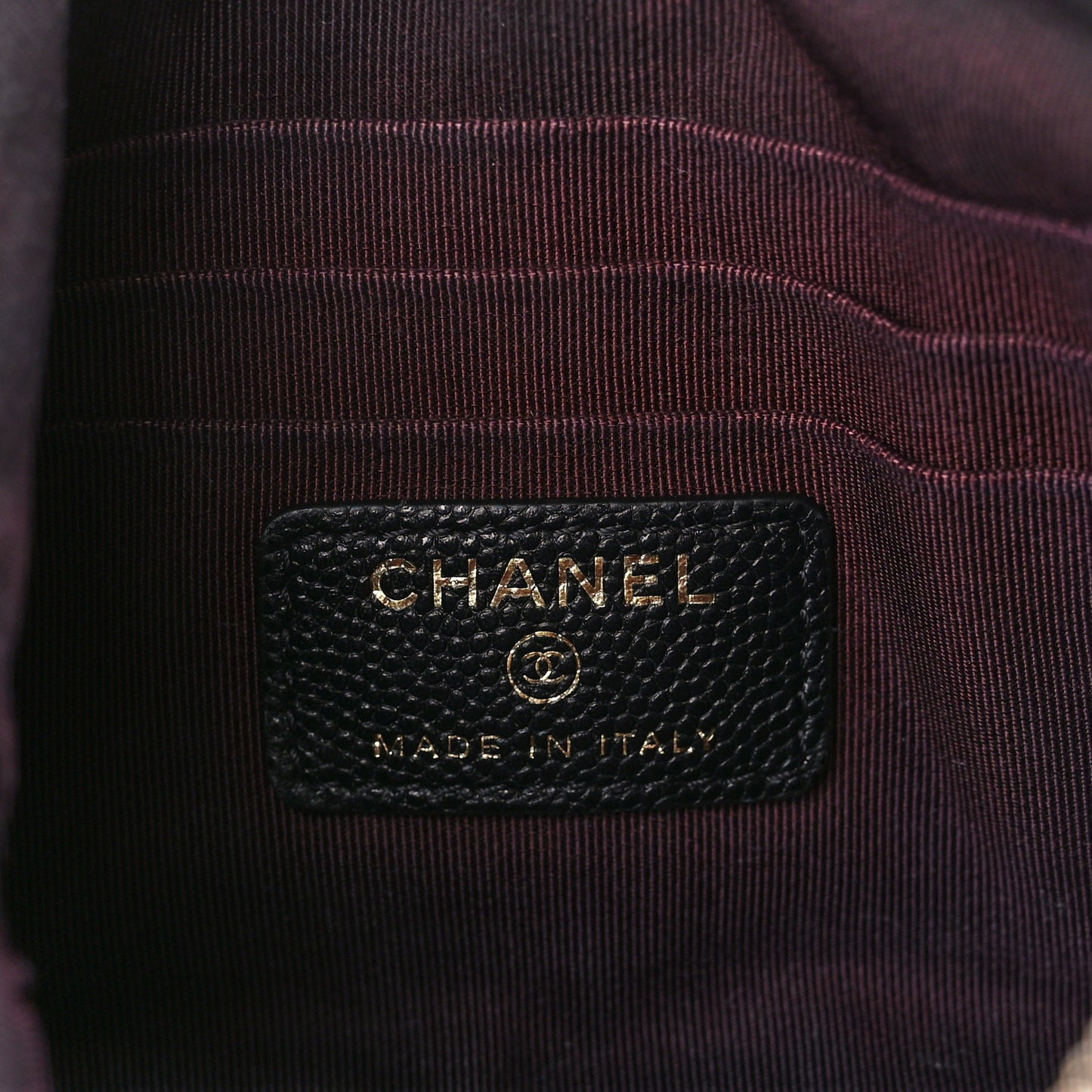 Caviar Quilted Cosmetic Case Black