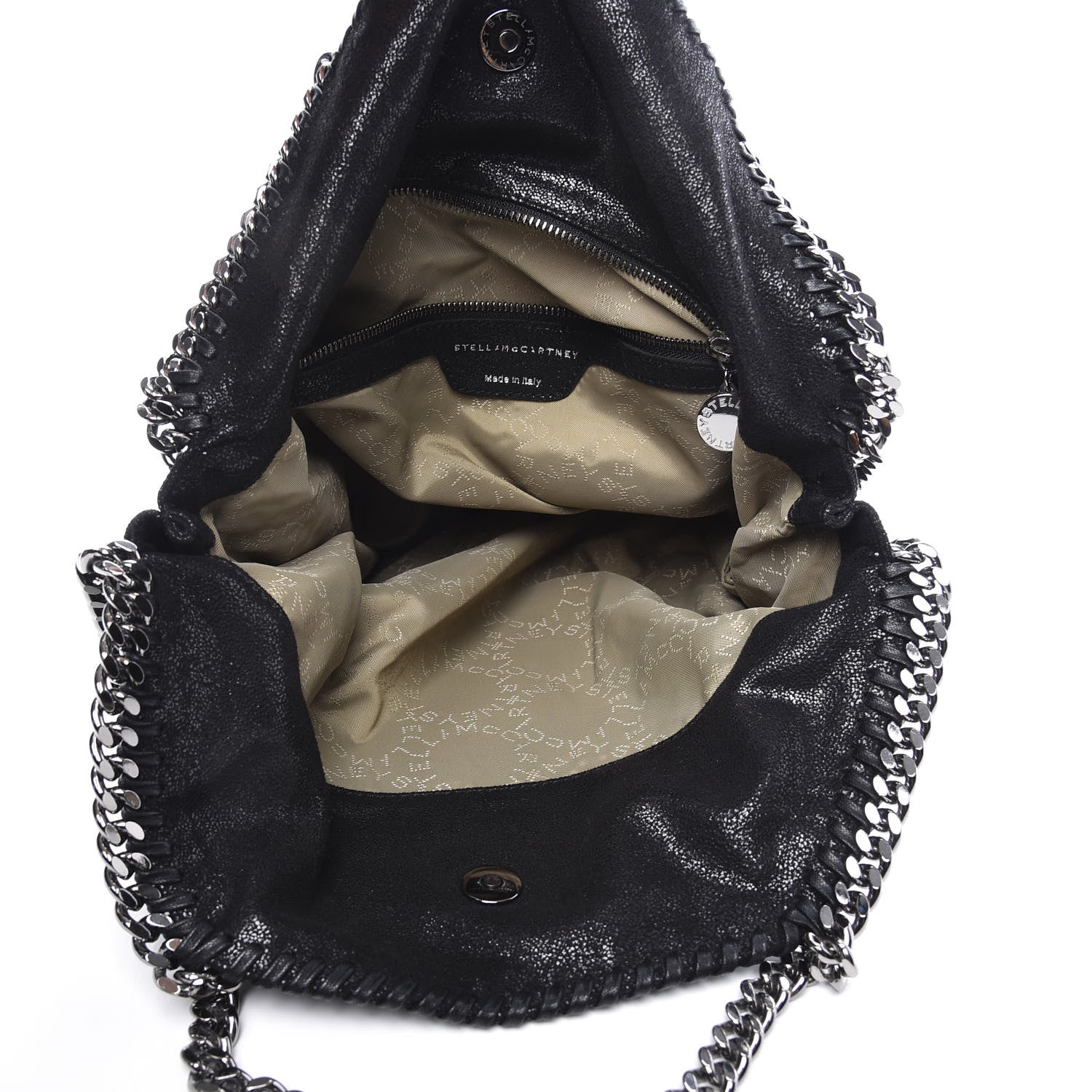Stella McCartney Shaggy Deer Falabella Fold Over Tote Black 4 of 9