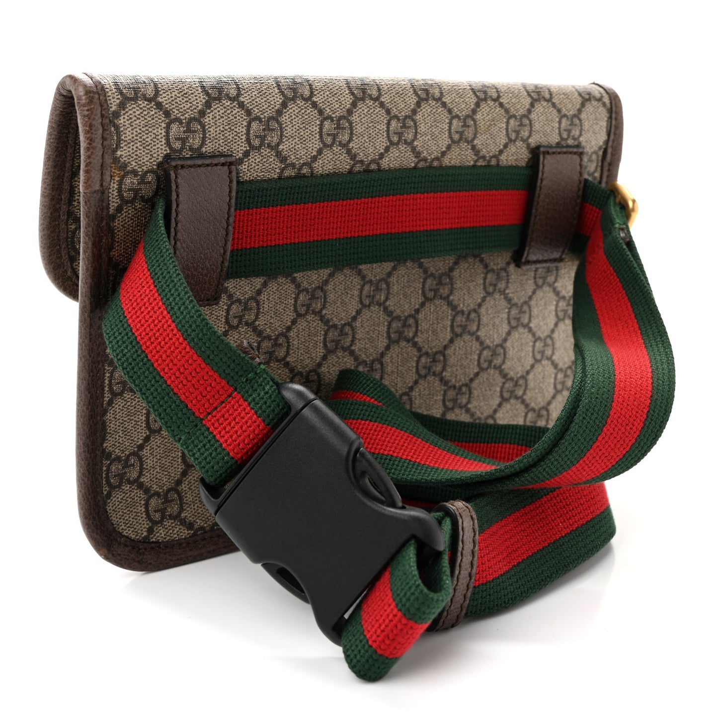 GG Supreme Monogram Neo Vintage Web Belt Bag Brown