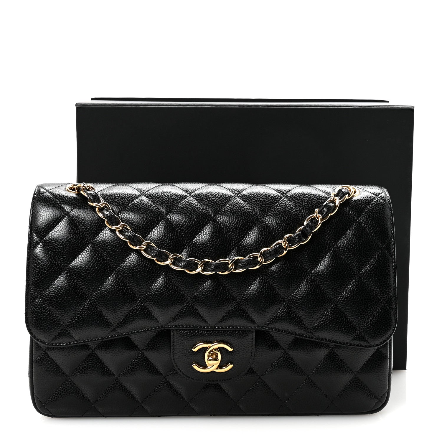 Chanel Caviar Quilted Jumbo Double Flap Black 11 of 11