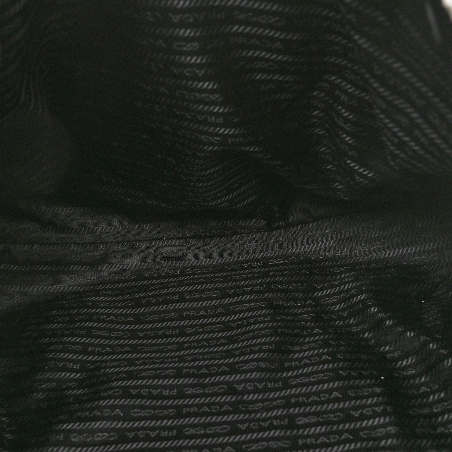 Prada Terry Cloth Tote Bag White Black 5 of 9