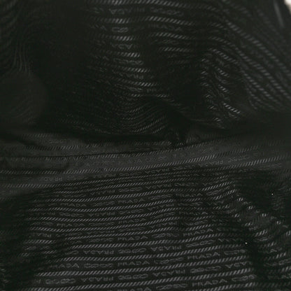 Prada Terry Cloth Tote Bag White Black 5 of 9