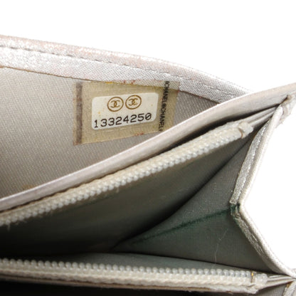 Chanel Lambskin Camellia Embossed Yen Wallet Black 8 of 8