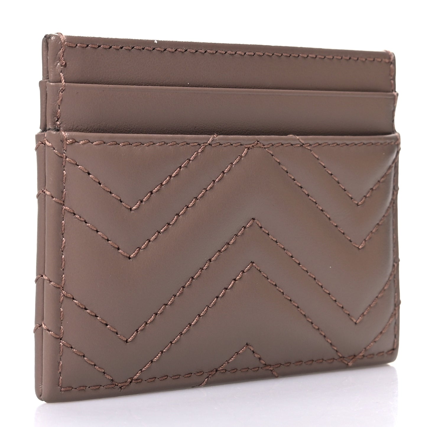 Calfskin Matelasse GG Marmont Card Holder Porcelain Rose