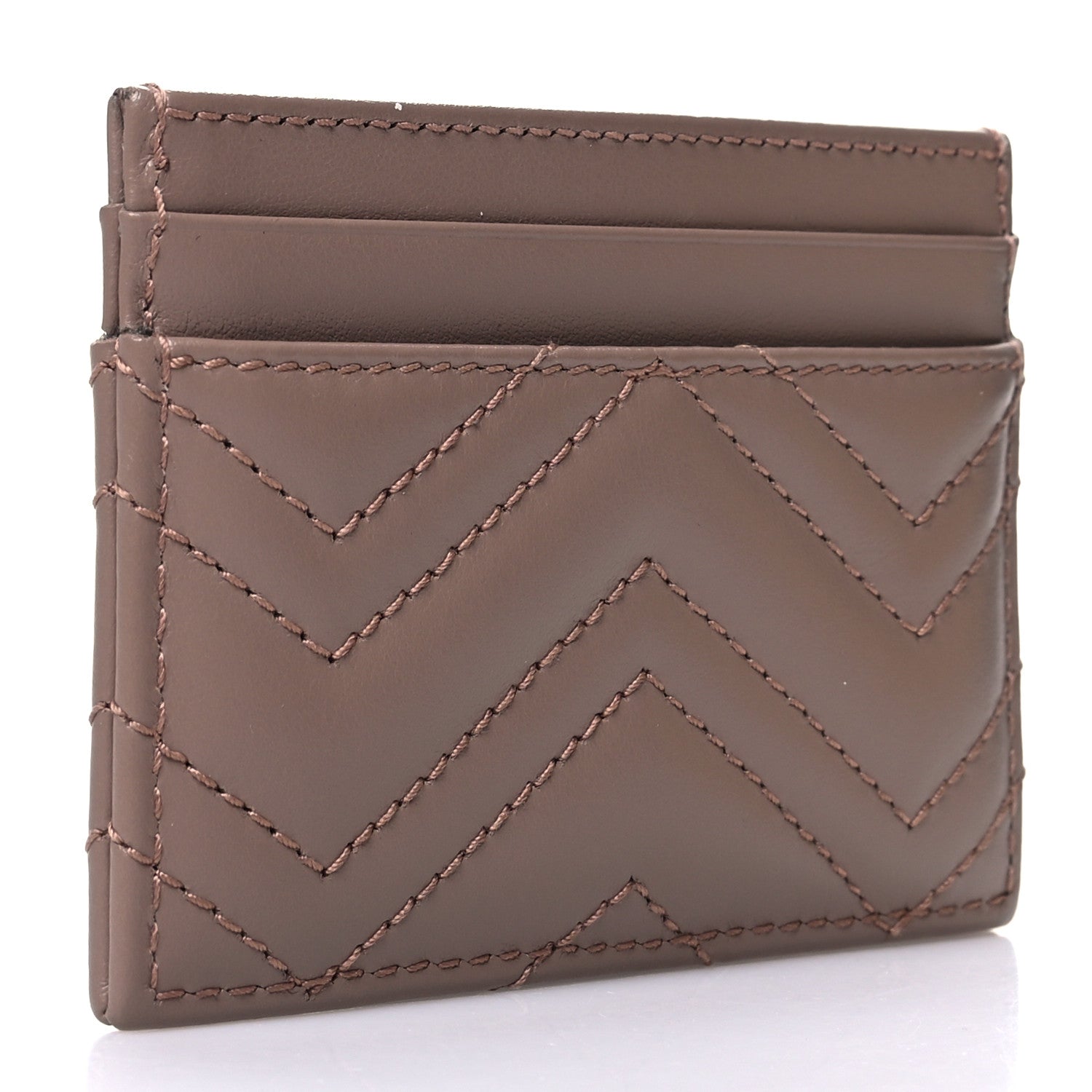 Gucci Calfskin Matelasse GG Marmont Card Holder Porcelain Rose 3 of 11