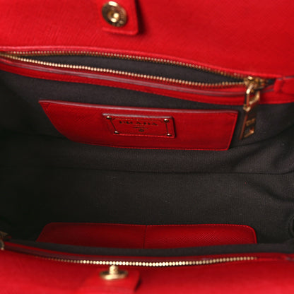 Prada Canapa Saffiano Cuir Tote Corda Fuoco 5 of 10